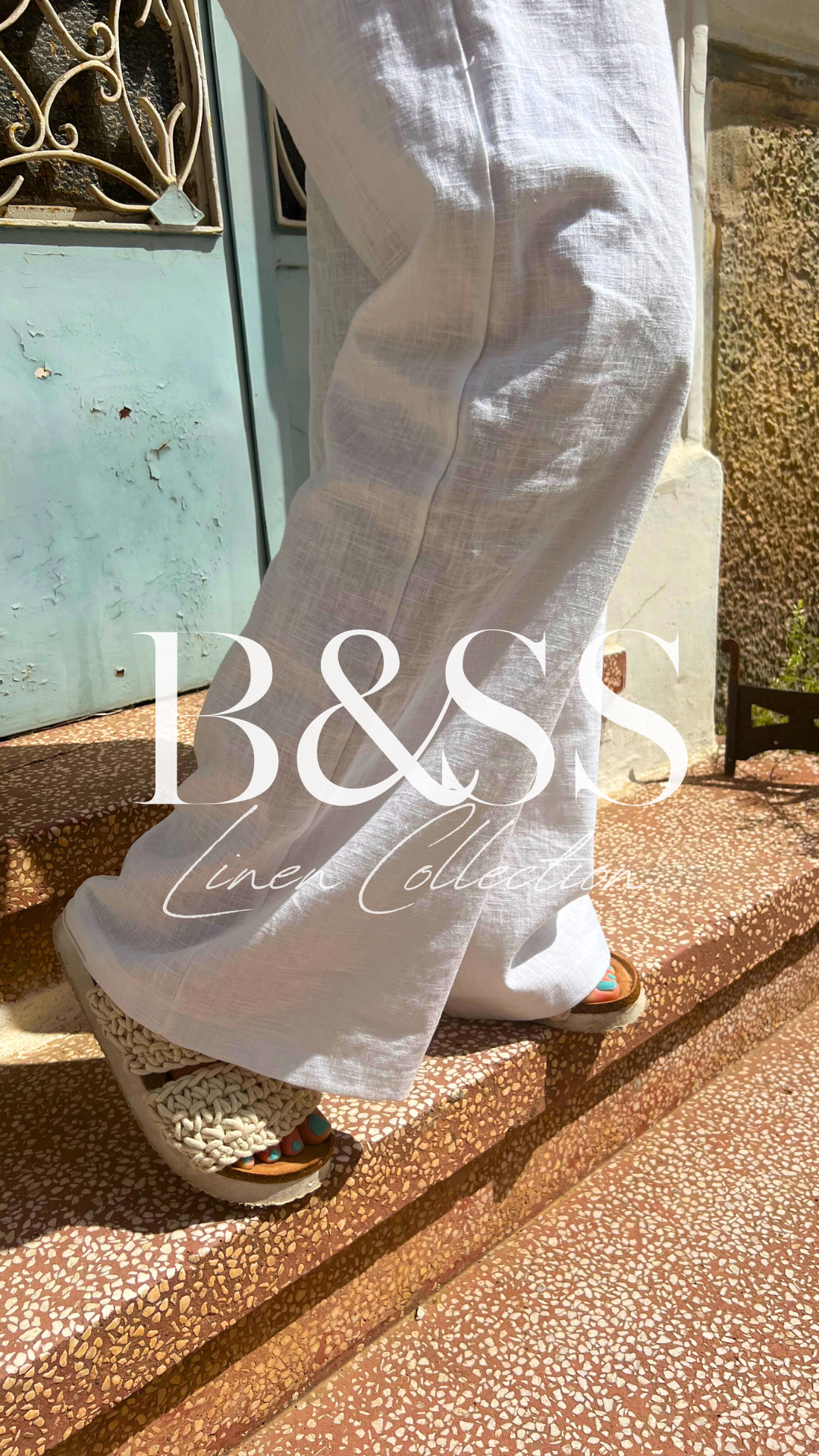 B&SS LINEN ZIP TROUSERS