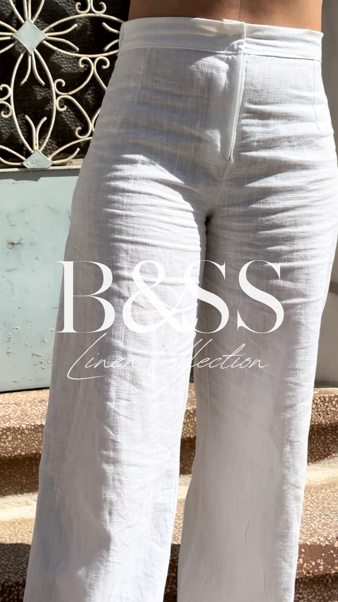 B&SS LINEN ZIP TROUSERS