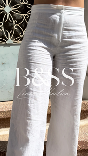 B&SS LINEN ZIP TROUSERS