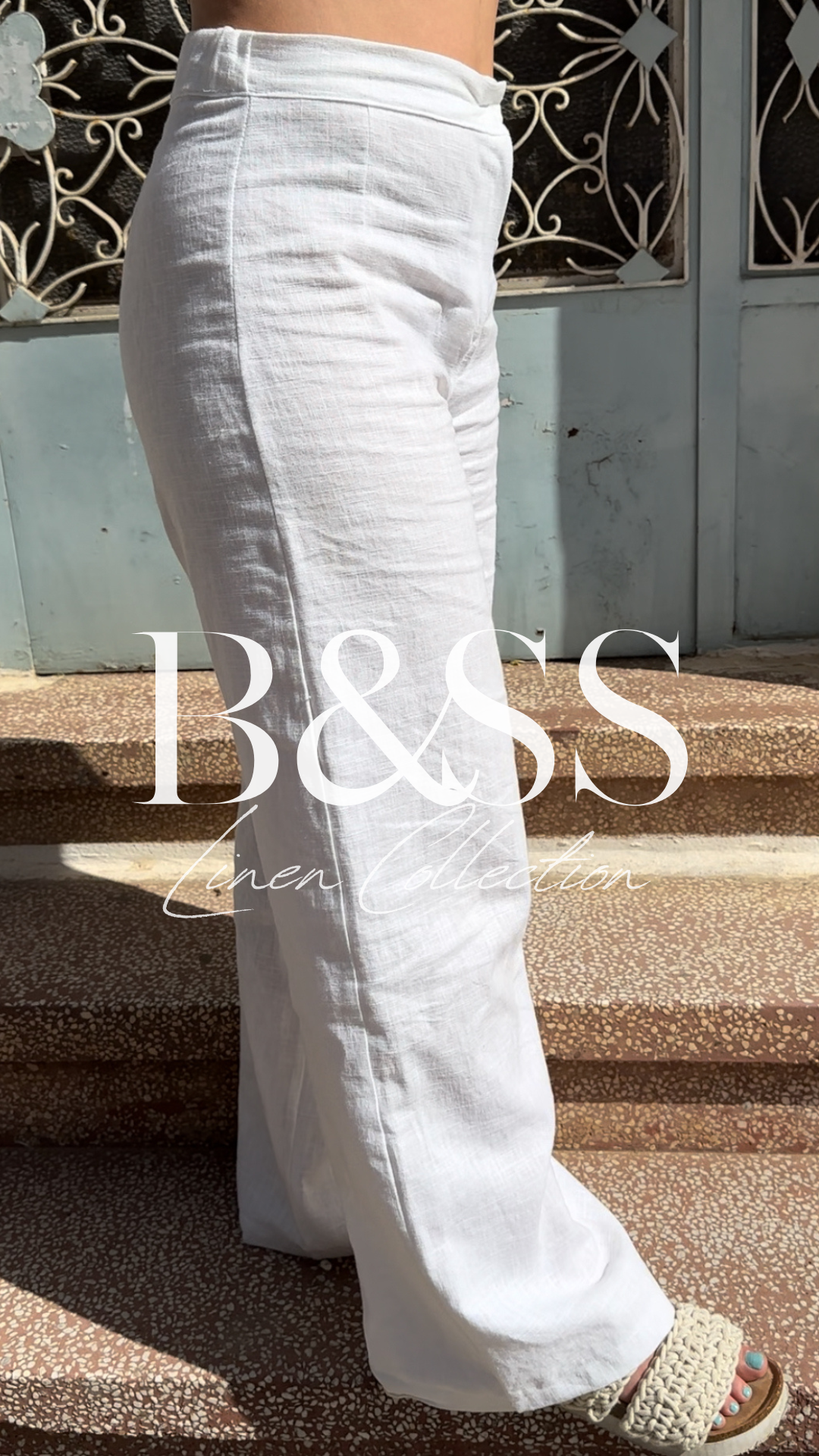 B&SS LINEN ZIP TROUSERS